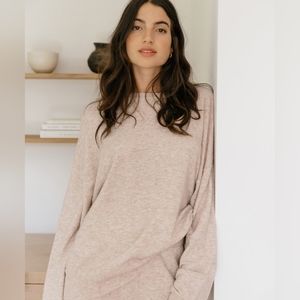 🎉HP🎉 Jenni Kayne Marina Pullover Sweater XS Oatmeal Tan Oversized EUC